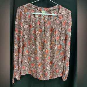 Lucky Brand- Floral Shirt with Buttons-‎ Size: Medium, Pre-owned good condition